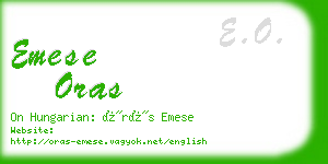 emese oras business card